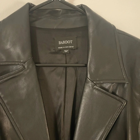 Bardot Vegan Leather Trench Coat - Picture 5 of 7